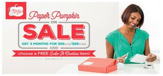 Paper Pumpkin $55 for 3 months