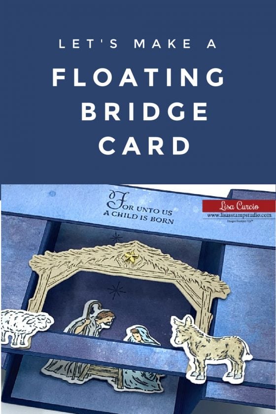 Let's make a floating bridge card and save it to a Pinterest board