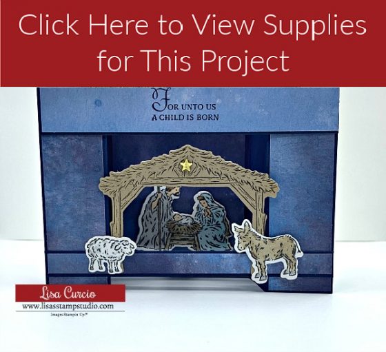 Floating Bridge card with Stampin' Up! Peaceful Nativity
