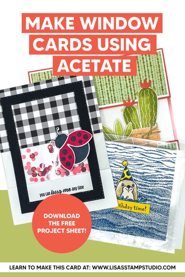 Make 3 Beautiful Window Cards Using Acetate Lisa's Stamp Studio