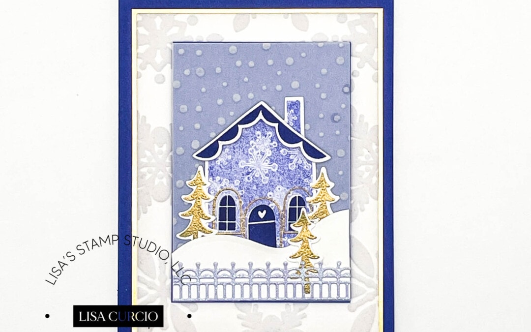 Make This Beautiful Vellum Christmas Card Using Gold Foil Paper & a Kissing Technique