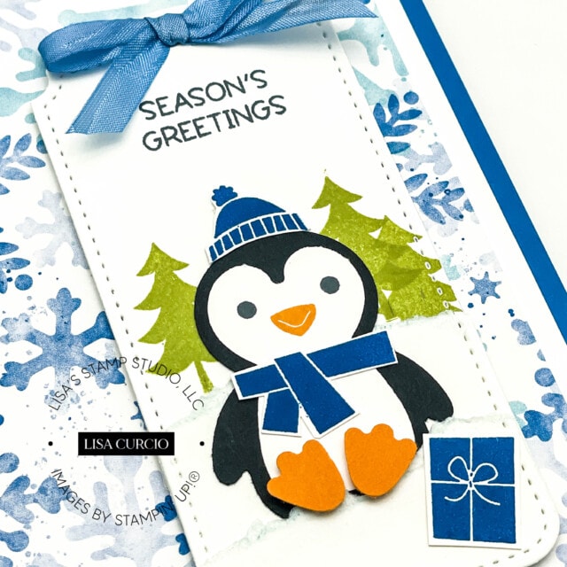 handmade penguin card stampin up